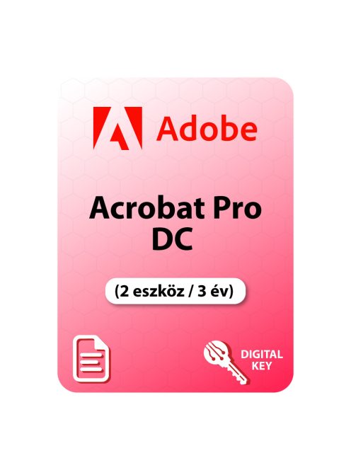 Adobe Acrobat Pro DC (2 eszköz / 3 év) digitális licence kulcs  letöltés