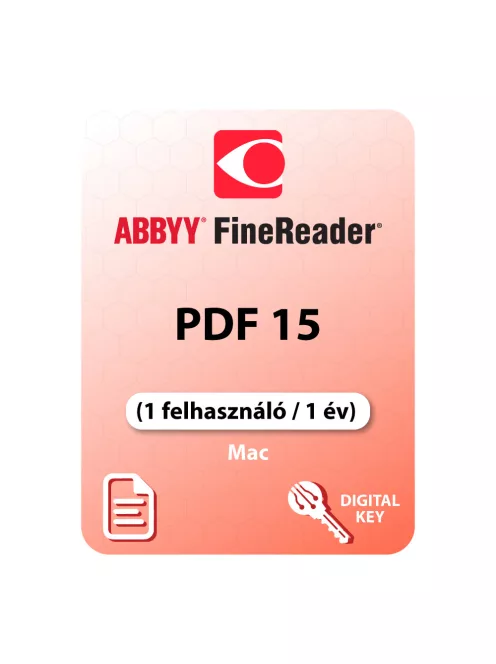 ABBYY FineReader PDF 15 for MAC (1 felhasználó / 1 év) 