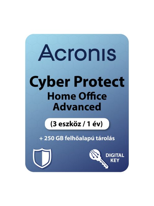 Acronis Cyber Protect Home Office Advanced (3 eszköz / 1 év) + 250 GB Felhőalapú tárolás
