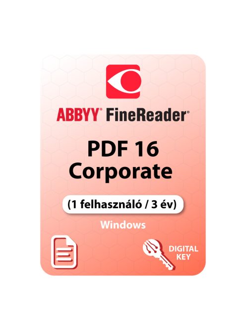 ABBYY FineReader PDF 16 Corporate (1 felhasználó / 3 év) WIN digitális licence kulcs  letöltés