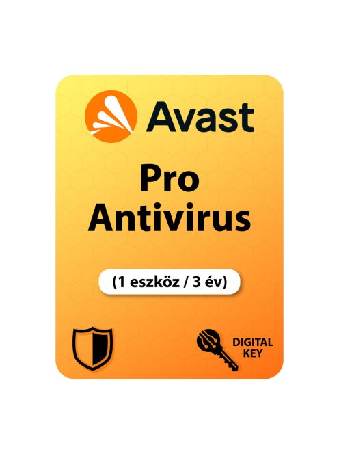 Avast Pro Antivirus (1 eszköz / 3 év) digitális licence kulcs  letöltés