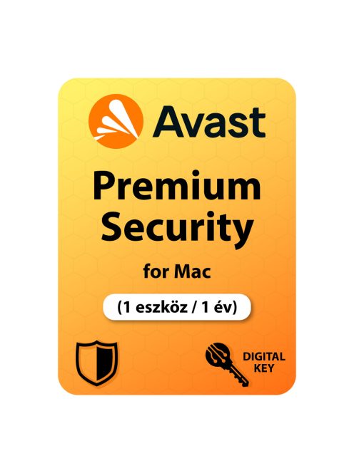 Avast Premium Security for MAC (1 eszköz / 1 év) digitális licence kulcs  letöltés