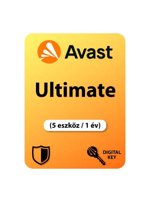 Avast Ultimate (5 eszköz / 1 év) digitális licence kulcs  letöltés