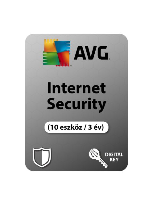 AVG Internet Security (10 eszköz / 3 év) digitális licence kulcs  letöltés