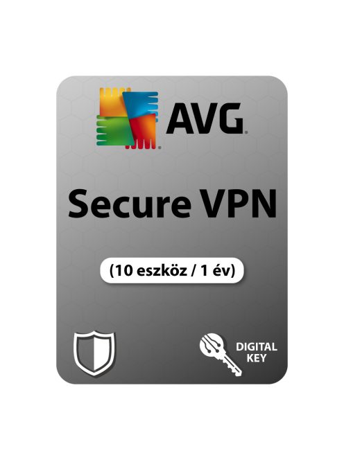 AVG Secure VPN (10 eszköz / 1 év) digitális licence kulcs  letöltés