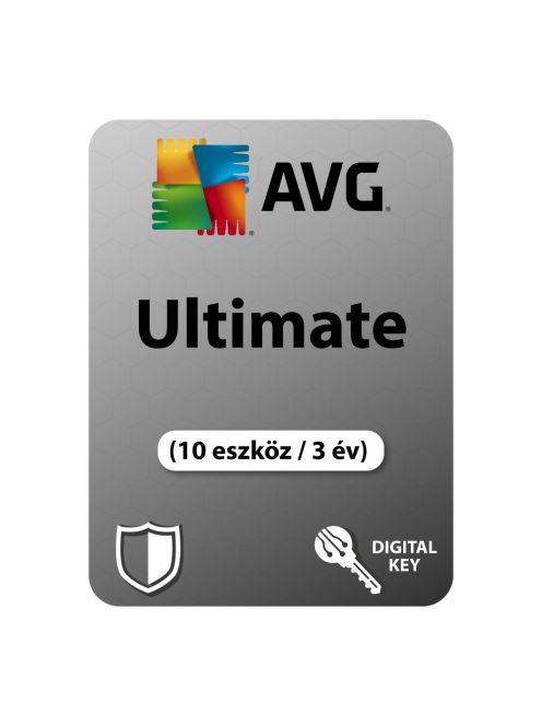AVG Ultimate  (10 eszköz / 3 év) digitális licence kulcs  letöltés