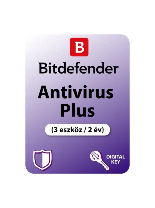 Bitdefender Antivirus Plus (EU) (3 eszköz / 2 év) digitális licence kulcs  letöltés