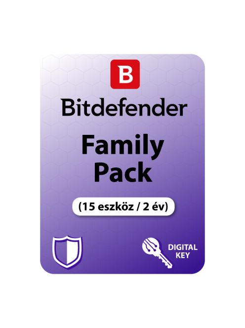 Bitdefender Family Pack (EU) (15 eszköz / 2 év) digitális licence kulcs  letöltés