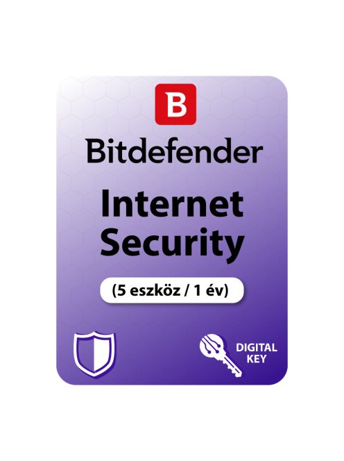Bitdefender Internet Security (EU) (5 eszköz / 1 év) digitális licence kulcs  letöltés