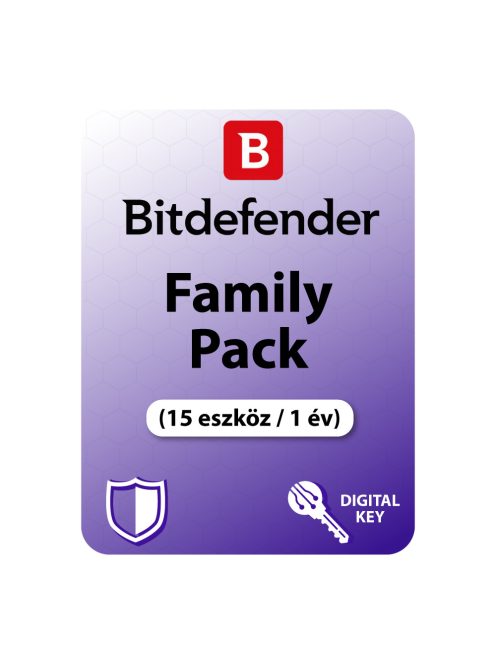 Bitdefender Family Pack (EU) (15 eszköz /  1 év) digitális licence kulcs  letöltés