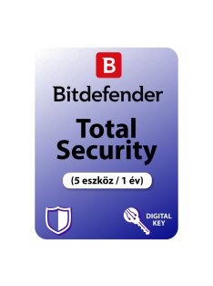 Bitdefender Total Security (EU) (5 eszköz / 1 év) digitális licence kulcs  letöltés