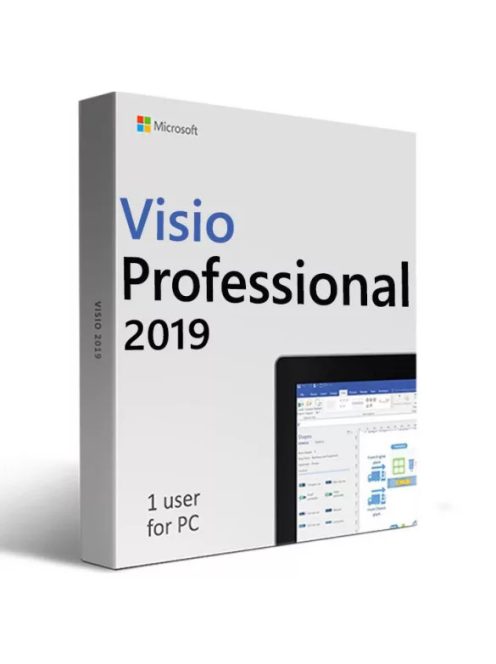 Microsoft Visio Professional 2019 (Költöztethető) digitális licence kulcs  letöltés