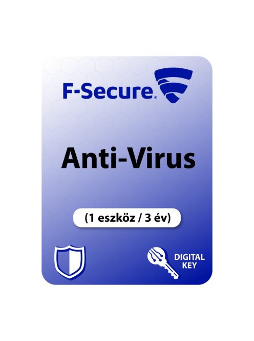 F-Secure Antivirus (1 eszköz / 3 év) digitális licence kulcs  letöltés