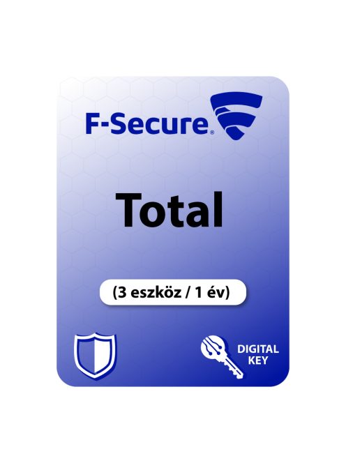 F-Secure Total (EU) (3 eszköz / 1 év) digitális licence kulcs  letöltés