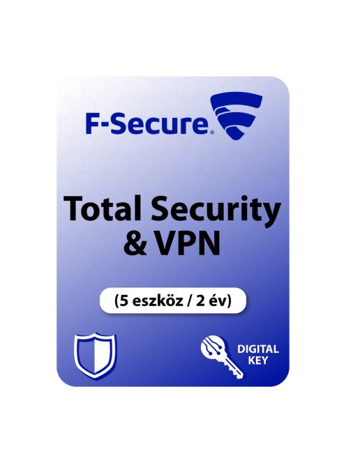 F-Secure Total Security & VPN (5 eszköz / 2 év) digitális licence kulcs  letöltés