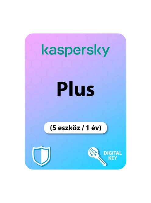 Kaspersky Plus (5 eszköz/ 1 év) digitális licence kulcs  letöltés