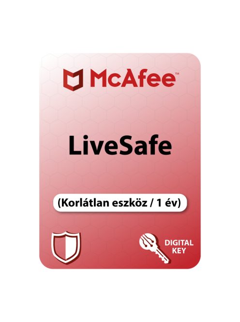 McAfee LiveSafe (Unlimited eszköz / 1 év) digitális licence kulcs  letöltés