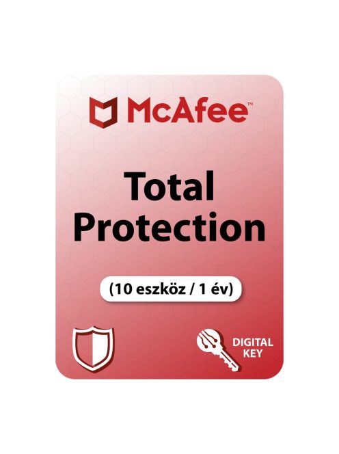 McAfee Total Protection (10 eszköz / 1év) digitális licence kulcs  letöltés