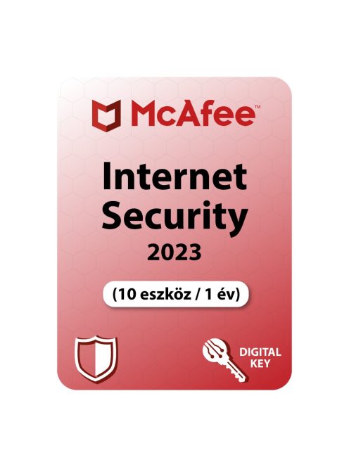 McAfee Internet Security (10 eszköz / 1 év) digitális licence kulcs  letöltés