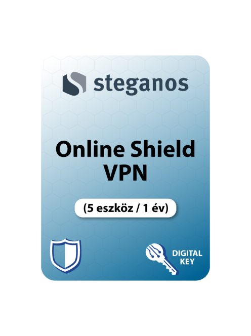 mySteganos Online Shield VPN (5 eszköz / 1 év) digitális licence kulcs  letöltés