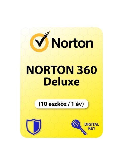 Norton 360 Deluxe (10 eszköz / 1 év) digitális licence kulcs  letöltés
