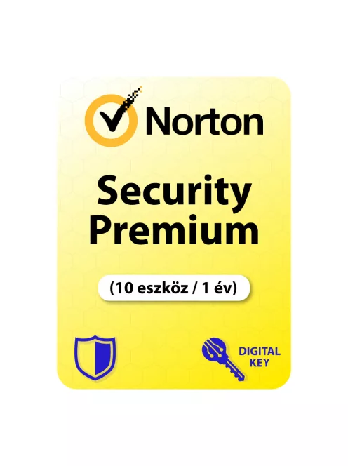Norton Security Premium (EU) (10 eszköz / 1 év) digitális licence kulcs  letöltés