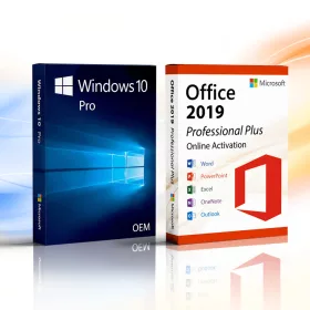   Microsoft Windows 10 Pro (OEM) + Microsoft Office 2019 Professional Plus (Költöztethető)