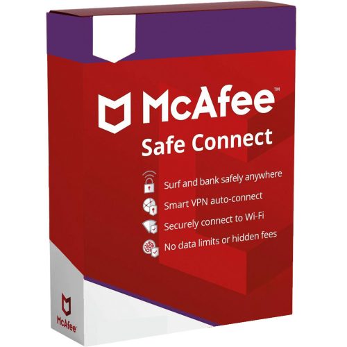 McAfee Safe Connect VPN (5 eszköz / 1 év) digitális licence kulcs  letöltés