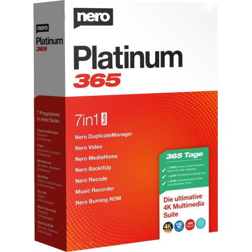Nero Platinum 365 (1 eszköz / 1 év) digitális licence kulcs  letöltés
