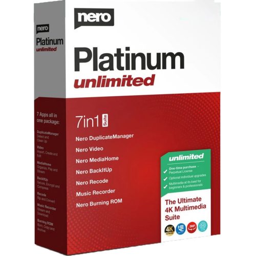 Nero Platinum Unlimited (1 eszköz / Dauerlizenz) digitális licence kulcs  letöltés