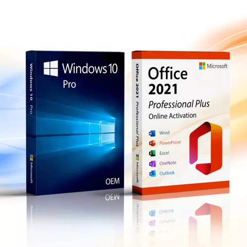 Microsoft Windows 10 Pro (OEM) + Microsoft Office 2021 Professional Plus (Online aktiválás)