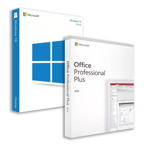 Microsoft Windows 10 Home (Retail) + Microsoft Office 2019 Professional Plus (Online aktiválás)