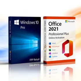 Microsoft Windows 10 Pro (Full Retail) + Microsoft Office 2021 Professional Plus (Költöztethető)