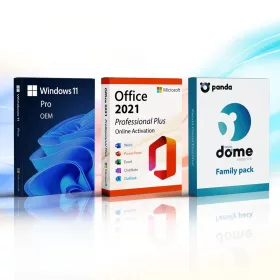 Microsoft Windows 11 Pro (OEM) + Office 2021 Professional Plus (Online aktiválás) + Panda Dome Essential (3 eszköz   1 év) Family Pack