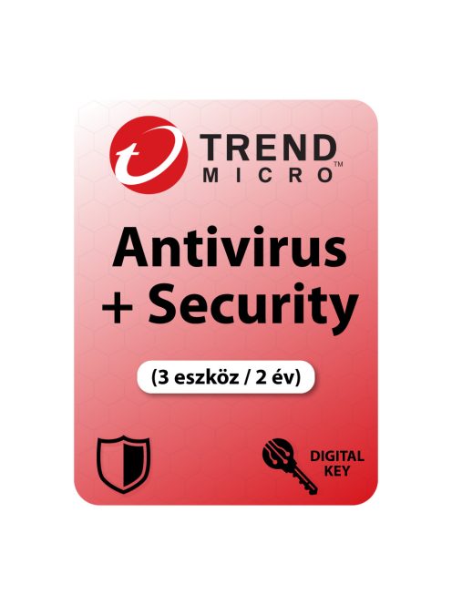 Trend Micro Antivirus + Security (3 eszköz / 2 év) digitális licence kulcs  letöltés