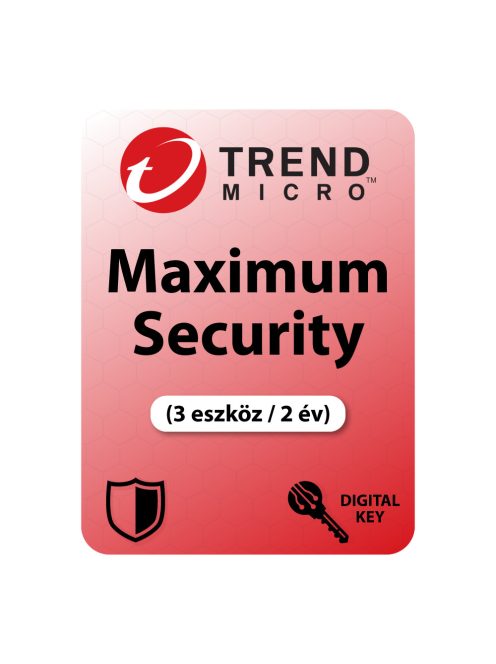 Trend Micro Maximum Security (3 eszköz / 2 év) digitális licence kulcs  letöltés