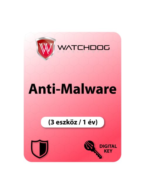 Watchdog Anti-Malware (EU) (3 eszköz / 1 év) digitális licence kulcs  letöltés
