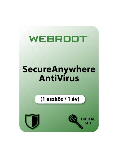 Webroot SecureAnywhere AntiVirus (1 eszköz / 1 év) digitális licence kulcs  letöltés